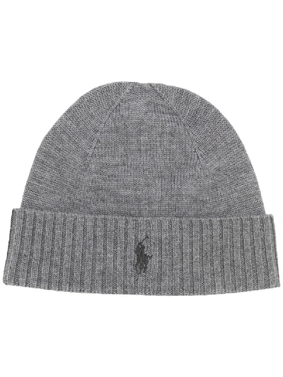 Shop Polo Ralph Lauren Embroidered Logo Detail Hat In Grey