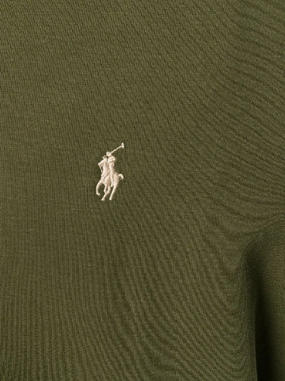 Shop Polo Ralph Lauren Zipped Cotton Hoodie In Green