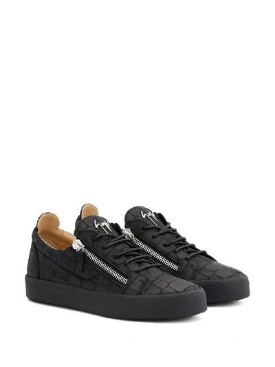 Shop Giuseppe Zanotti Zip Sneaker In Black