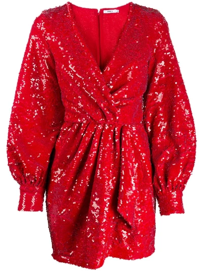 Shop Amen Paillettes Dress In Red