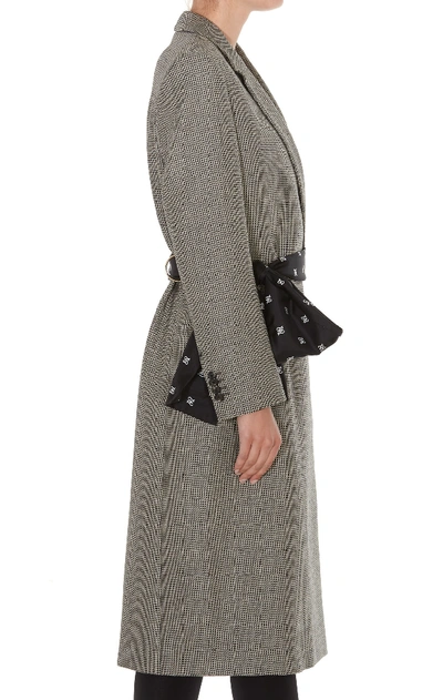 Shop Fendi Wool Coat In Brown