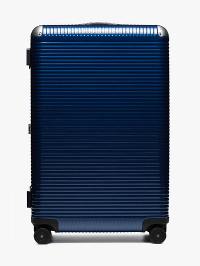 Shop Fpm - Fabbrica Pelletterie Milano Blue Bank Light Trunk On Wheels Suitcase