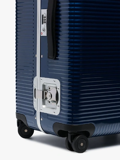 Shop Fpm - Fabbrica Pelletterie Milano Blue Bank Light Trunk On Wheels Suitcase