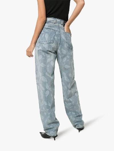 Shop Gmbh Nettle Print Boyfriend Fit Jeans In Blue