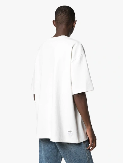 Shop Ader Error Logo Print Cotton T-shirt In White