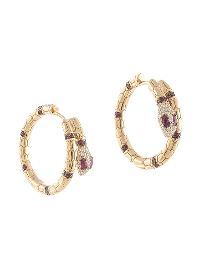 Shop Apm Monaco Egyptian Tribute Snake Earrings In Gold