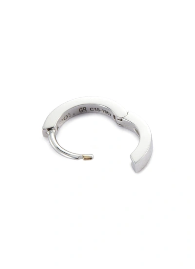 Shop Repossi 'berbère' Diamond 18k White Gold Mini Single Hoop Earring In Metallic