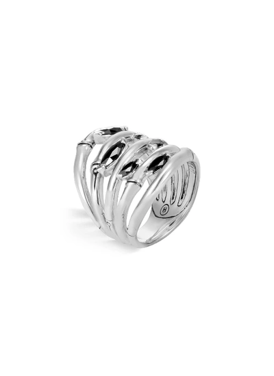 Shop John Hardy 'bamboo' Silver Ring In Metallic