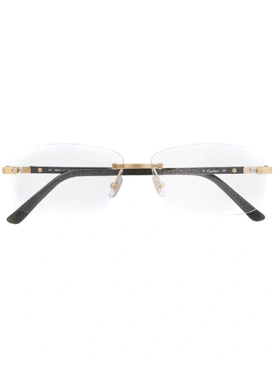 Shop Cartier Santos De  Glasses In Grey