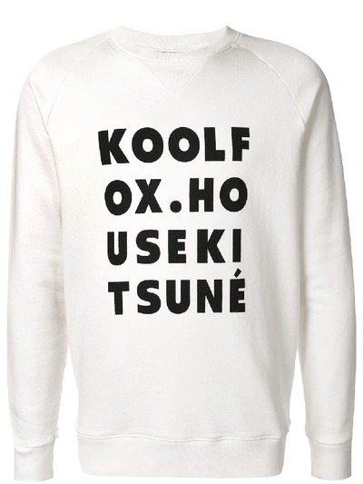 Shop Maison Kitsuné Kool Fox Sweatshirt In White