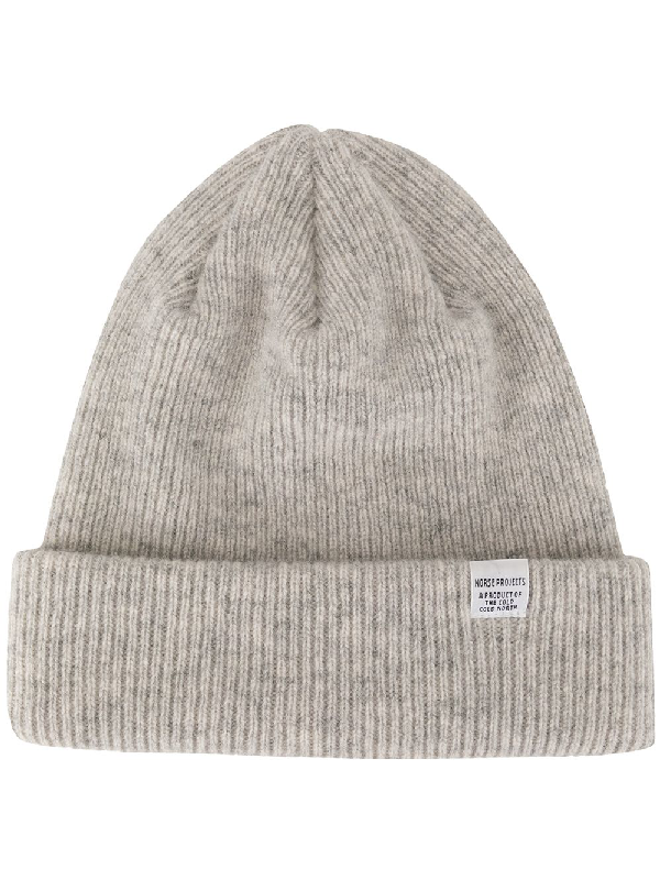 Norse Projects Knitted Beanie Hat In Grey | ModeSens