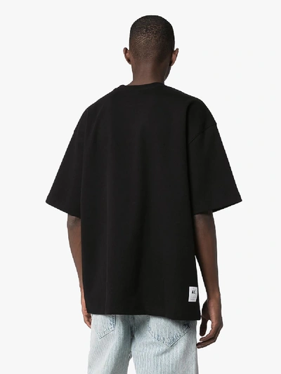 Shop Ader Error Oversized Cotton T-shirt In Black