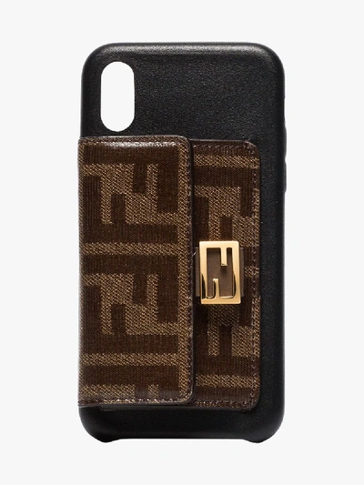 Baguette Ff-wallet Iphone X Case In Black Multi