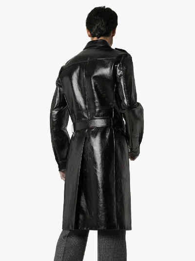 Shop Prada Beschichteter Military-mantel In Black