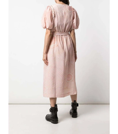 Shop Simone Rocha Pink Puffed Sleeve Dress