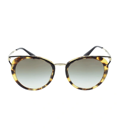 Shop Prada Catwalk Sunglasses In Havana