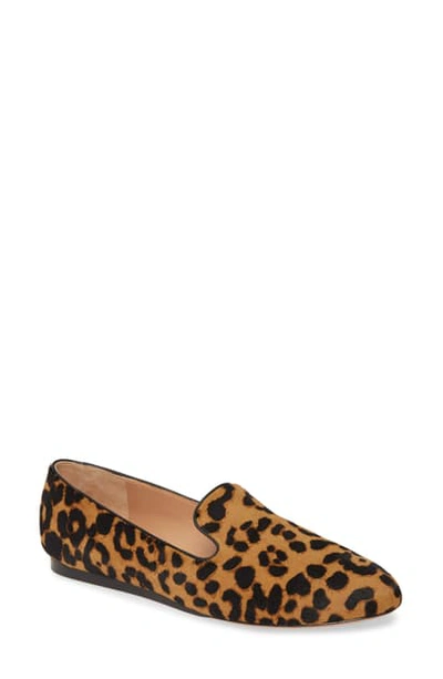Shop Veronica Beard Griffin Genuine Calf Hair Loafer In Leopard Embossed Croco