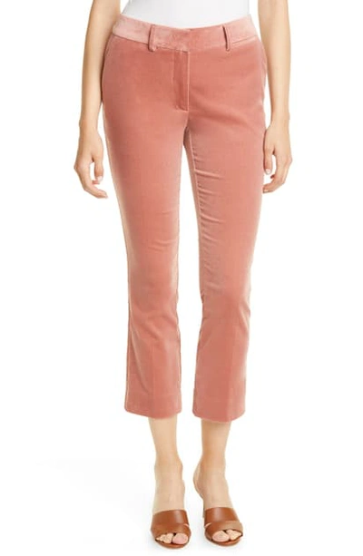 Shop Frame Perfect Slim Crop Trousers In Old Rose