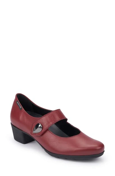 Shop Mephisto Isora Mary Jane Pump In Oxblood Leather