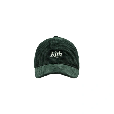 KITH VF CORDUROY CAP  FOREST GREEN