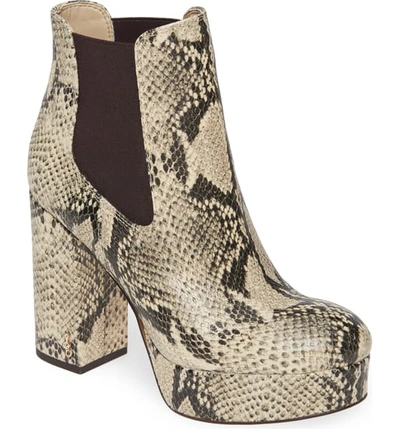 Shop Sam Edelman Abella Platform Chelsea Boot In Beach Multi Leather