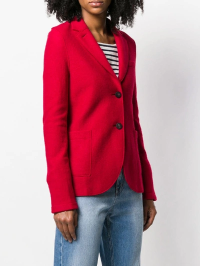 Shop Harris Wharf London Wool Single-breasted Blazer In Red