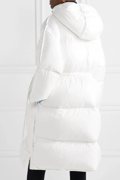 Shop Acne Studios Ottie Oversized Hooded Quilted Shell Down Coat In White