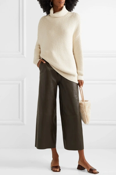 Shop Mara Hoffman Evren Oversized Alpaca And Organic Cotton-blend Turtleneck Sweater In Cream