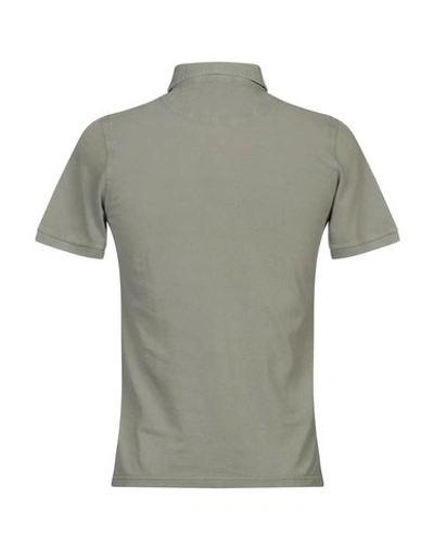 Shop Authentic Original Vintage Style Polo Shirts In Military Green