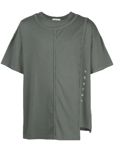 Shop Ambush Layered Cotton T-shirt Green