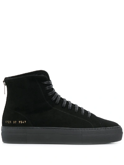 Shop Common Projects Tournament High Top Sneakers In Black