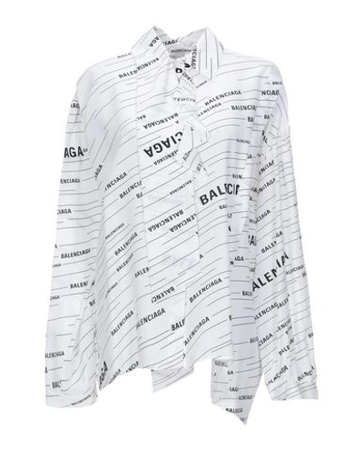 Shop Balenciaga Silk Shirts & Blouses In White