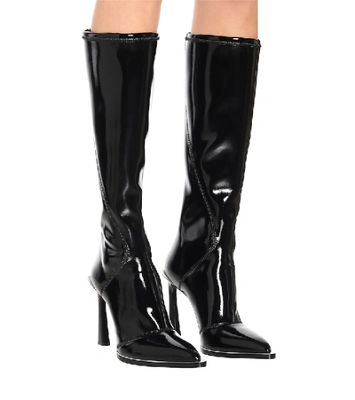 Shop Fendi Fframe Knee-high Neoprene Boots In Black