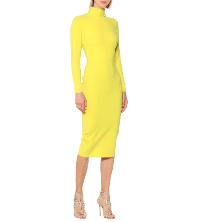Shop Alex Perry Mason Midi Dress In Yellow