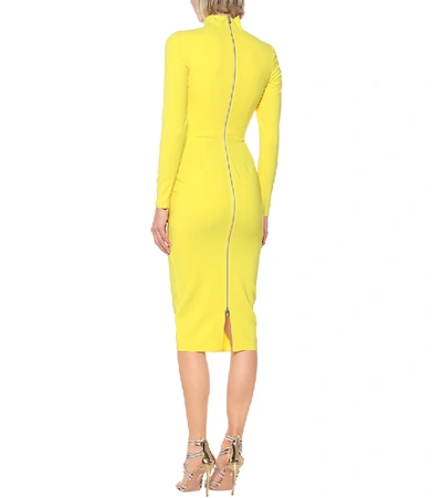 Shop Alex Perry Mason Midi Dress In Yellow