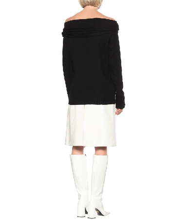 Shop Prada Wool And Cashmere Sweater In Black