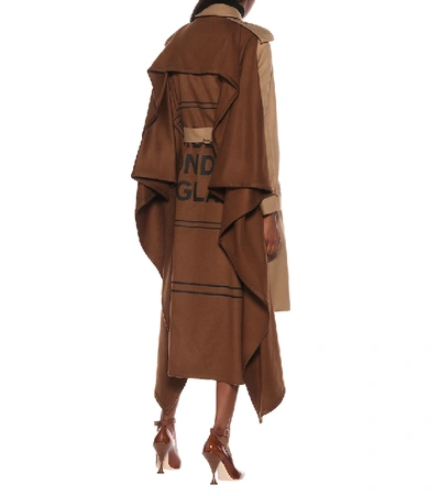 Shop Burberry Cotton And Cashmere Coat In Beige