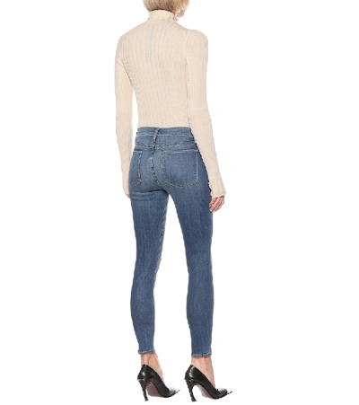 Shop Frame Le High High-rise Skinny Jeans In Blue