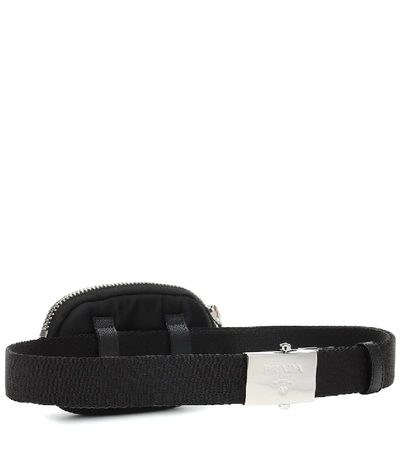 Shop Prada Nylon Belt Bag In Black