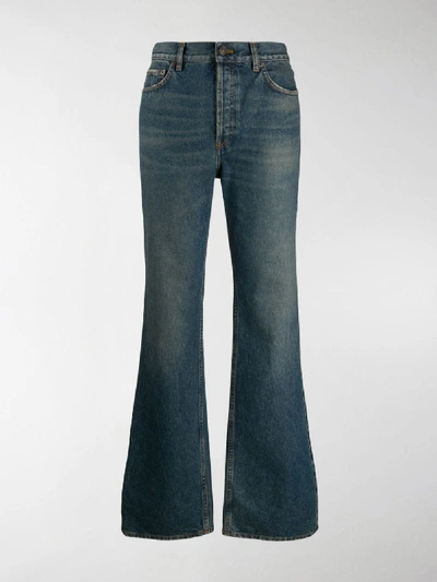 Shop Balenciaga High-waist Flare Jeans In Blue