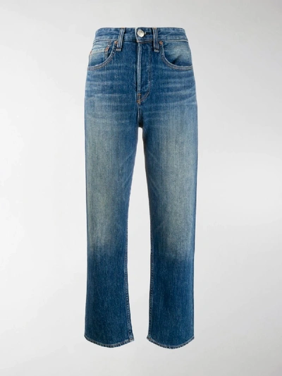Shop Rag & Bone Maya Straight-leg Jeans In Blue