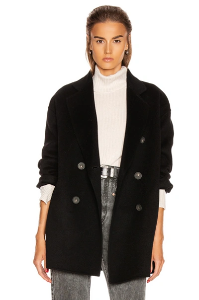 Shop Acne Studios Odine Double Coat In Black