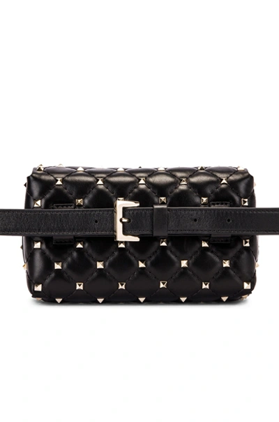 Shop Valentino Rockstud Spike Belt Bag In Black