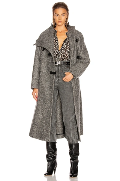 Shop Isabel Marant Natacha Coat In Grey