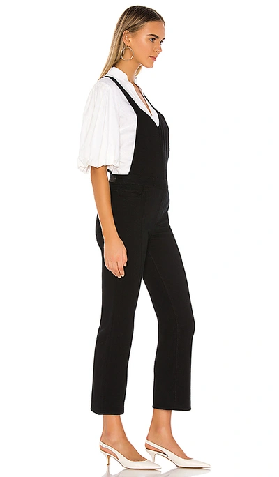 Shop Paige Atley Ankle Flare Overall With Seaming In Black Overdye