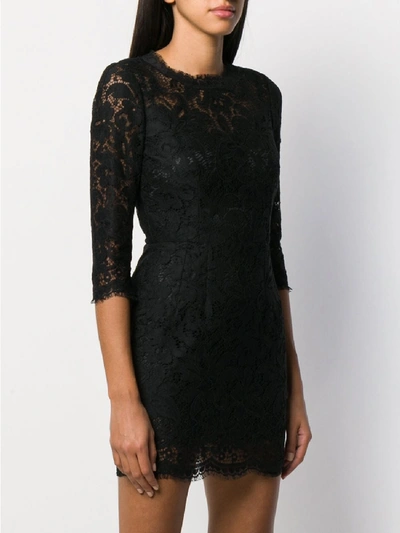 Shop Dolce & Gabbana Bustier Lace Dress In Black