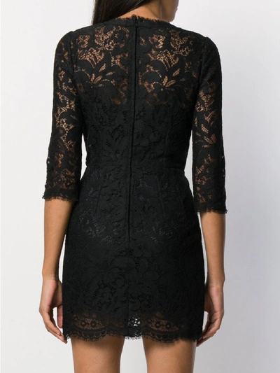 Shop Dolce & Gabbana Bustier Lace Dress In Black