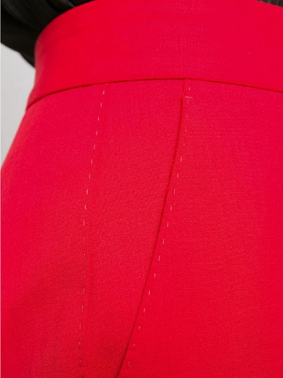 Shop Dolce & Gabbana High Waist Trousers In Red