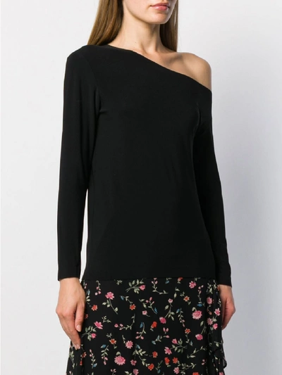 Shop Norma Kamali Off Shoulder Sweater In Black