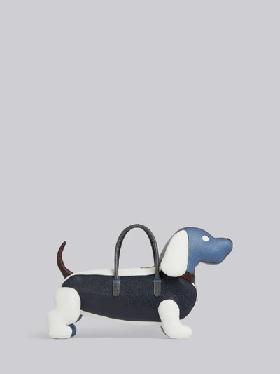 Shop Thom Browne Fun-mix Pebble Hector Bag In Blue
